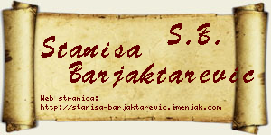 Staniša Barjaktarević vizit kartica